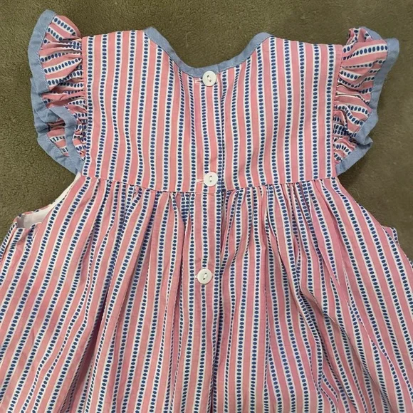 Boutique brand, Bella Bliss, red, white, & blue dress w/ ruffle sleeves.EUC.Sz5.